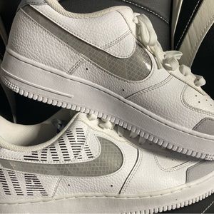 Nike Air Force 1 Low Under Construction White Mens Shoes Sz 12 BQ4421-100-Great